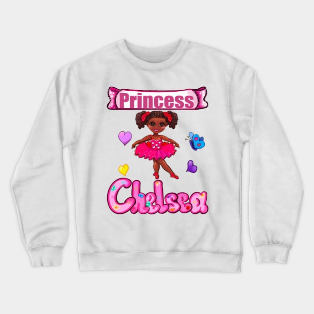 Birthday girl fantasy ballet African American Princess Chelsea Crewneck Sweatshirt by Artonmytee